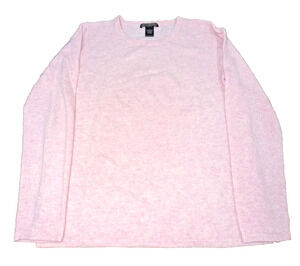 Preswick & Moore Pink Cashmere Crewneck Sweater Large Quiet Luxury